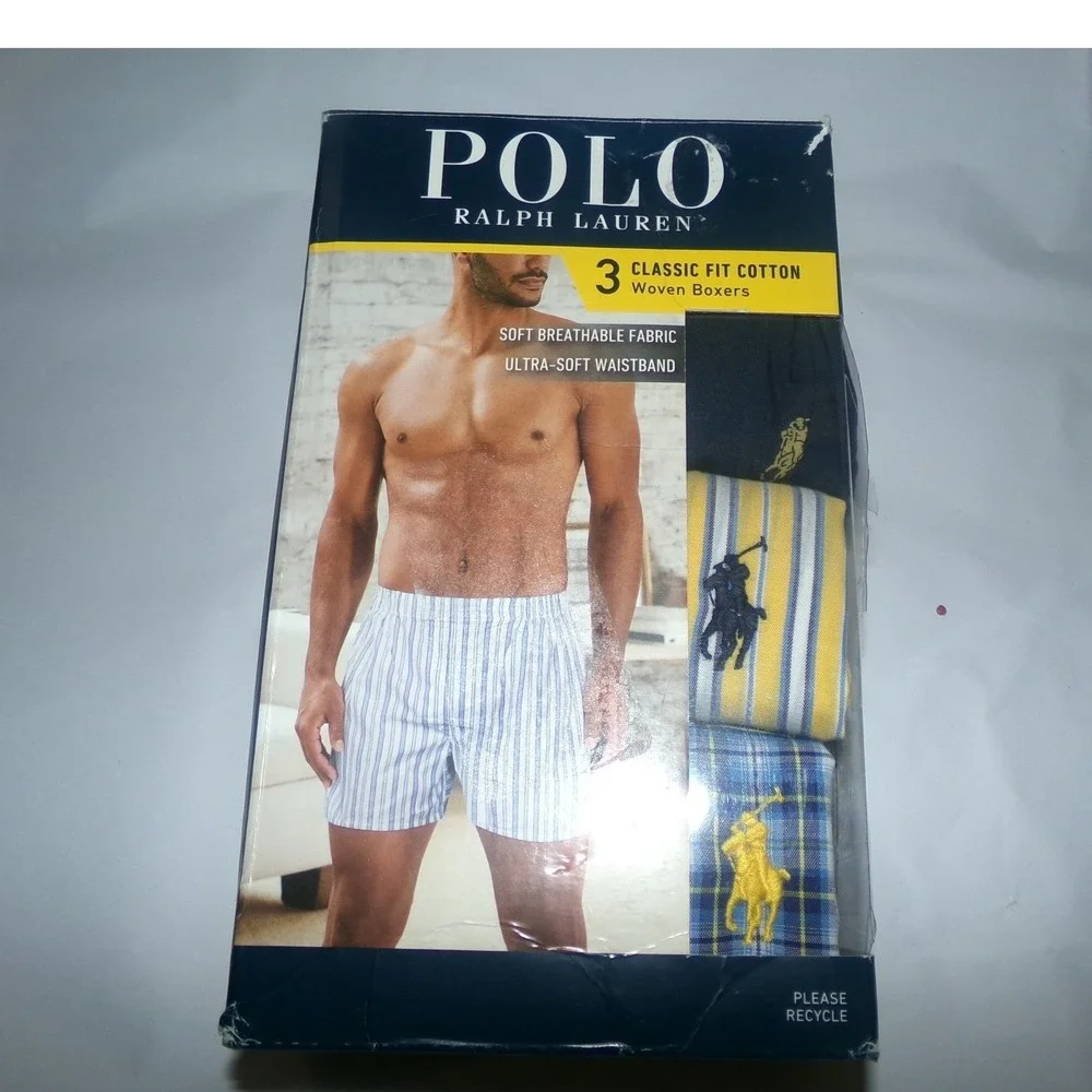 Polo Ralph Lauren 3-Pack WOVEN Boxers~Men's LRG 36